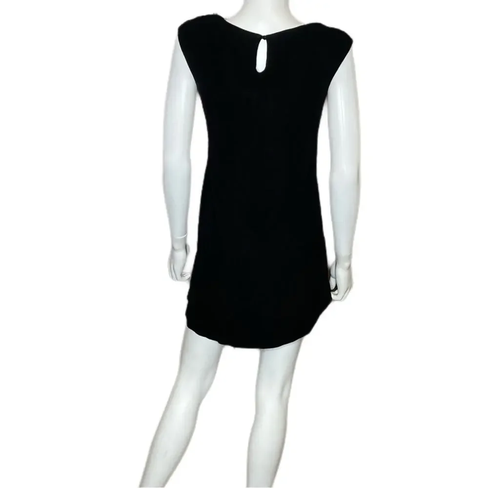 Elizabeth and James Solid Black Sleeveless Mini Dress Women’s Sz S - Picture 3 of 6